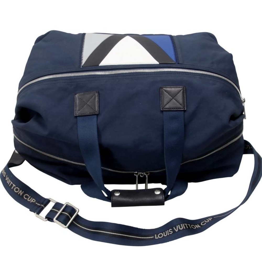 Louis Vuitton Blue and White Travel Bag - Picture 4 of 12